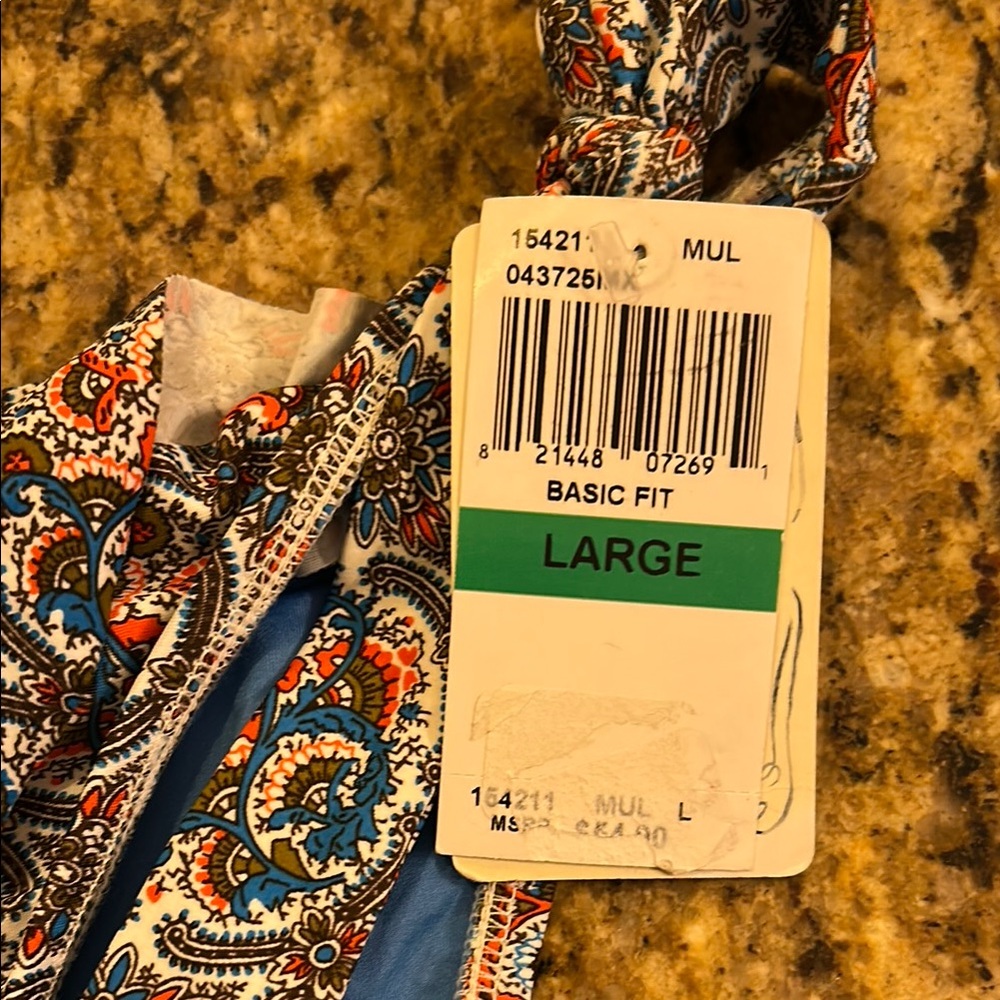 NWT Lucky Brand Paisley Tie-Side Bikini Bottom - Picture 6 of 7